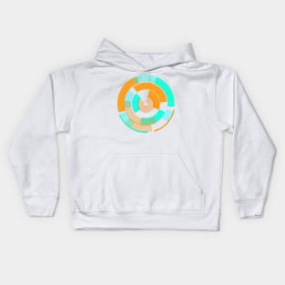 Geometric abstract circle galaxy Kids Hoodie